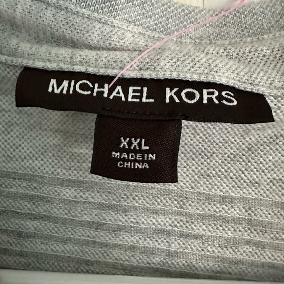 Michael Kors Gray Striped Polo size XXL - Picture 3 of 4